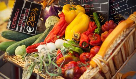 Fresh vegetables on Italian market